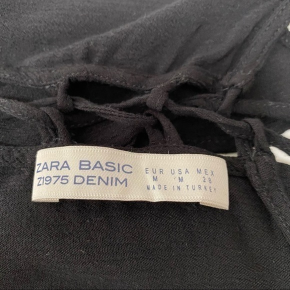 ZARA DENIM Faux Wrap Dress with tie back detail - Picture 9 of 10